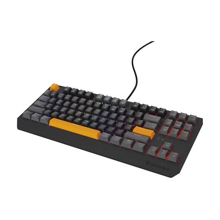 Genesis Gaming Keyboard Thor 230 TKL Anchor Gray Positive US RGB Mechanical Outemu Red (тъмнейл - 2)