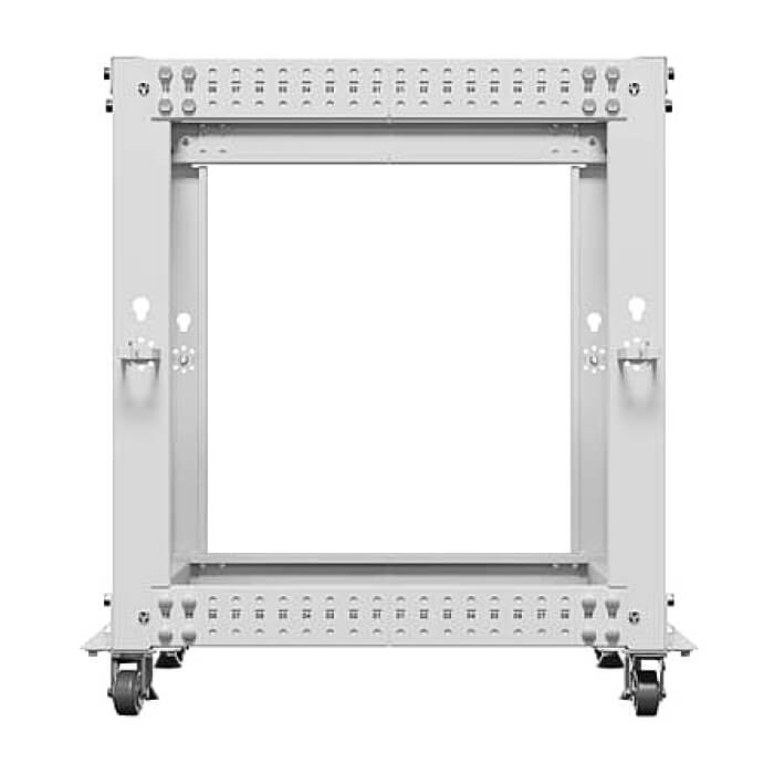 Lanberg open rack 19" 12U 600x600-1100 adjustable, grey ID 96769 (тъмнейл - 4)