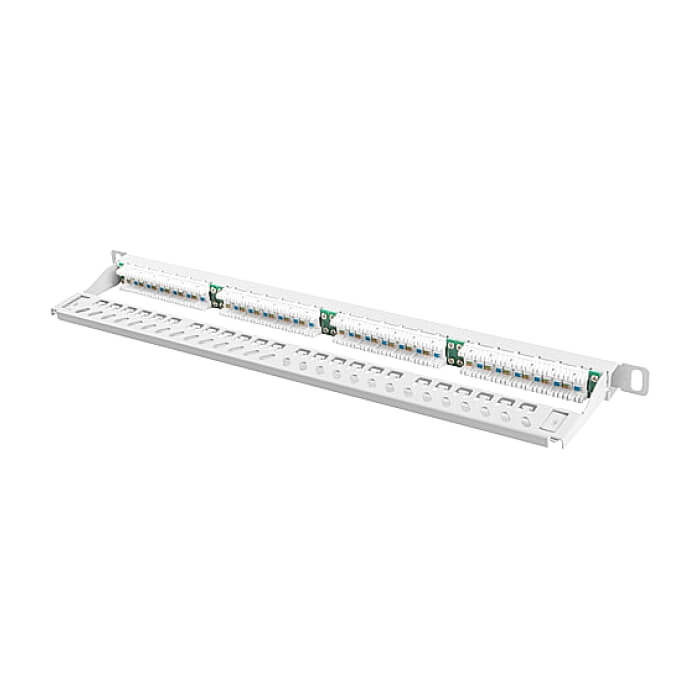 Lanberg patch panel 24 port 0.5U CAT.5E, grey ID 62852 (тъмнейл - 3)