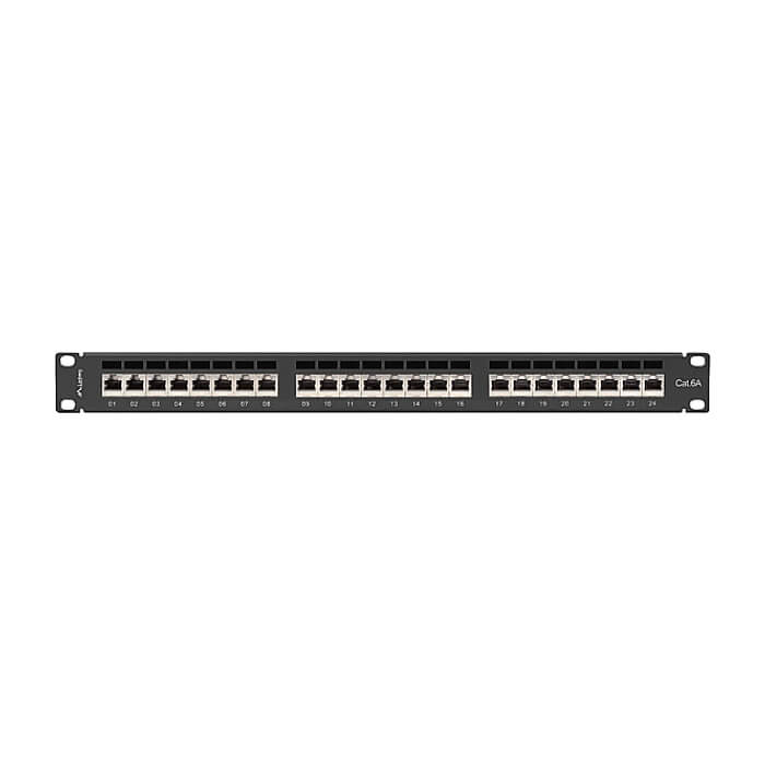 Lanberg patch panel 24 port 1U 19" CAT.6a ftp with cable organizer shielded black ID 86966 на супер цена