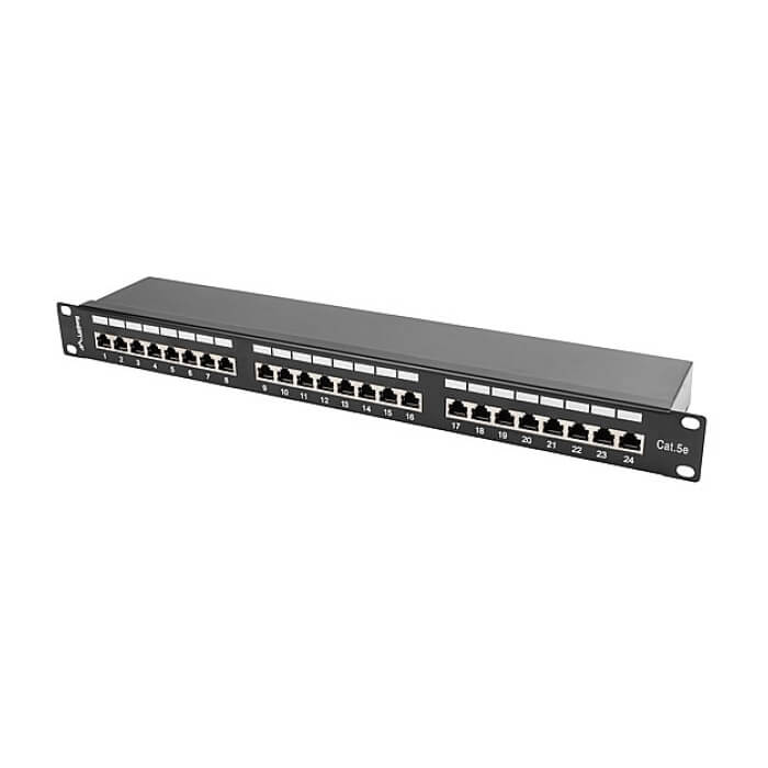 Lanberg patch panel 24 port 1U CAT.5E shielded, black ID 62859 (тъмнейл - 5)