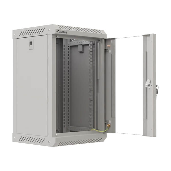 Lanberg rack cabinet 10" wall-mount 9U/300x300 (flat pack) with glass door grey ID 87205 (тъмнейл - 4)