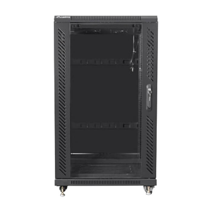 Lanberg rack cabinet 19" free-standing 22U/600x600 (flat pack) black ID 87195 на супер цена от GT Computers Lanberg rack cabinet 19" free-standing 22U/600x600 (flat pack) black ID 87195 на супер цена