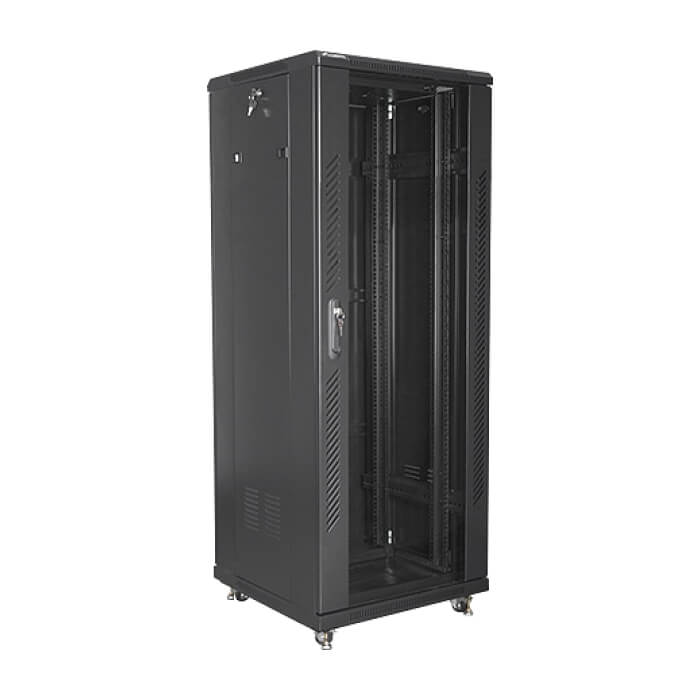 Lanberg rack cabinet 19" free-standing 32U / 600x600 self-assembly flat pack, black ID 87635 (тъмнейл - 3)