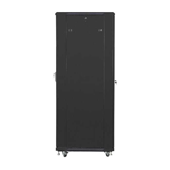 Lanberg rack cabinet 19" free-standing 42U / 800x800 self-assembly flat pack with mesh door, black ID 71910 (тъмнейл - 4)