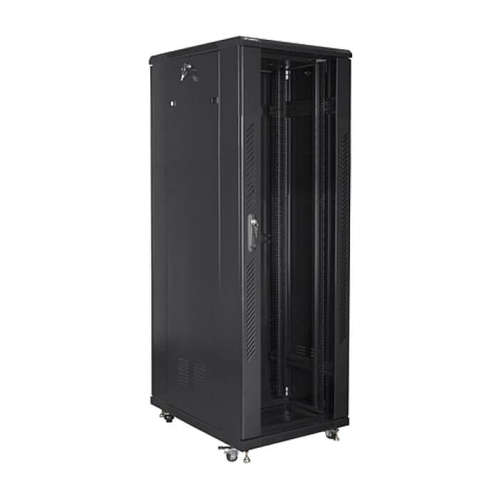 Lanberg rack cabinet 19" free-standing 47U / 800x800 self-assembly flat pack, black ID 71909 (тъмнейл - 2)