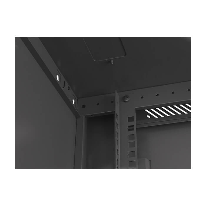 Lanberg rack cabinet 19" wall-mount 9U/600x600 for self-assembly with metal door black (flat pack) ID 87592 (тъмнейл - 5)