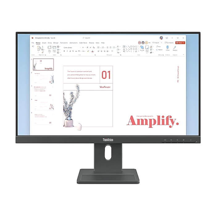 Lenovo ThinkVision E24-40 23.8" IPS, WLED, 16:9, 1920x1080, 4ms, 1300:1, 100Hz, 250 cd/m2, Tilt, Swivel, Pivot, Height Adjust Stand, HDMI, DP, VGA ID 90534 на супер цена
