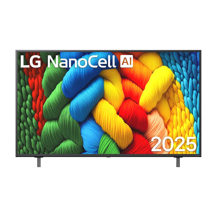LG 55NANO80A3B, 55" 4K HDR Smart Nano Cell TV, 3840x2160, DVB-T2/C/S2, AI Alpha 7, HDR 10 PRO, webOS 25, ThinQ AI, VRR, ALLM, HGiG, WiFi, Clear Voice, AI Upscaling, Bluetooth, Hdmi e-ARC , CI, LAN, AirPlay2, Chromecast, 2 Pole stand, Black ID 88715 на супер цена