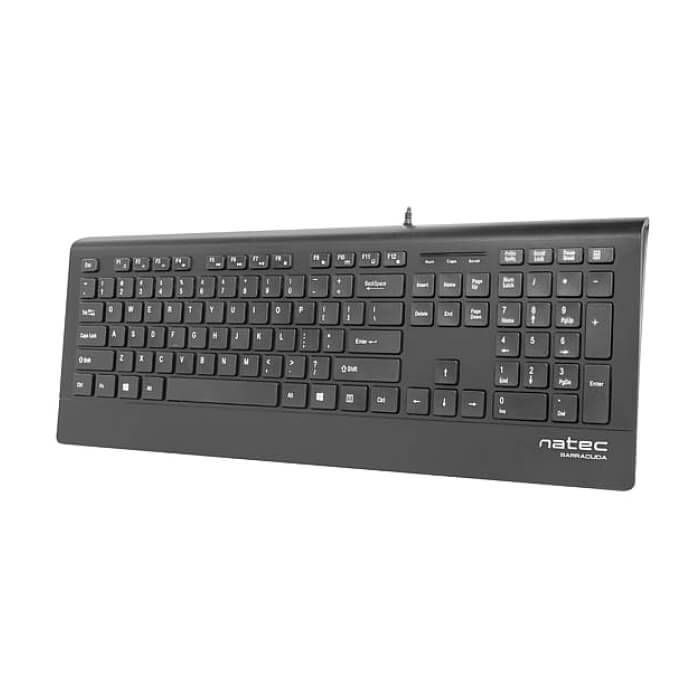 Natec Keyboard Barracuda SLIM US Layout Black на супер цена