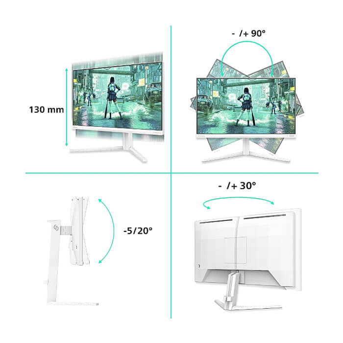 Philips 24M2N3201P, 23.8" Fast IPS WLED, 1920x1080@260Hz (OC, Native 240Hz), 1ms GtG, 0.3ms MPRT, 300cd m/2, 1000:1, Adaptive Sync, Low Blue Mode, FlickerFree, Tilt, Height Ad ID 97972 (тъмнейл - 2)