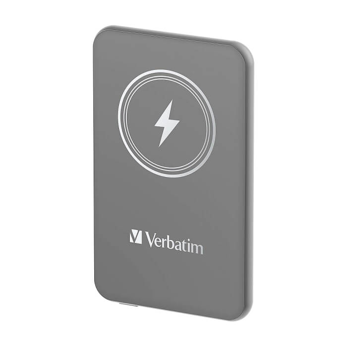 Verbatim MCP-5GY Power Pack 5000 mAh with UBS-C® PD 20W / Magnetic Wireless Charging 15W Grey ID 75115 (тъмнейл - 2)