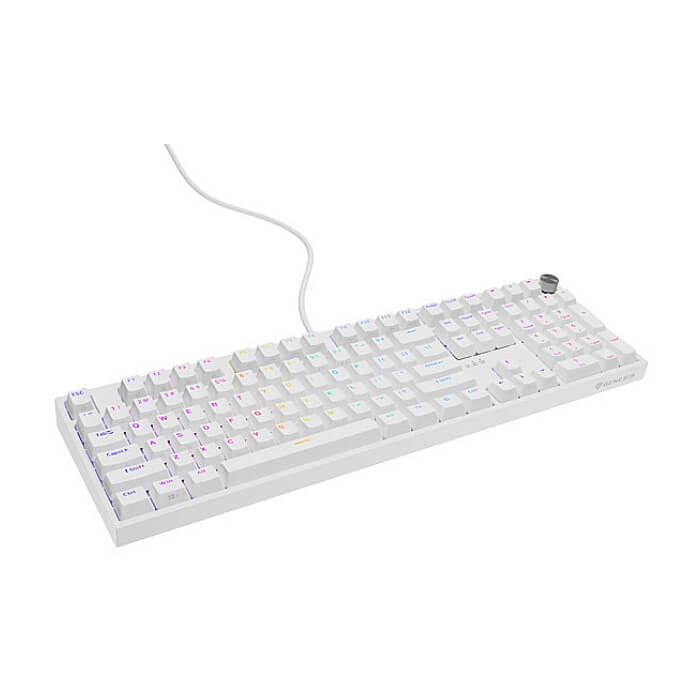 Genesis Mechanical Gaming Keyboard Thor 404 White RGB Backlight Gateron Yellow Pro, US Layout (тъмнейл - 2)