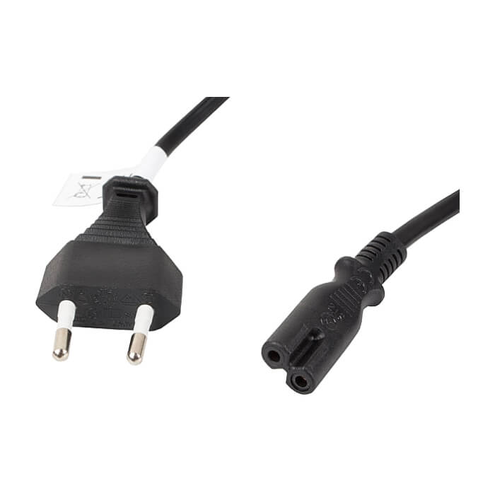 Кабел - Lanberg CEE 7/16 -> IEC 320 C7 EURO (RADIO) power cord 1.8m VDE, black ID 72485 (тъмнейл - 4)