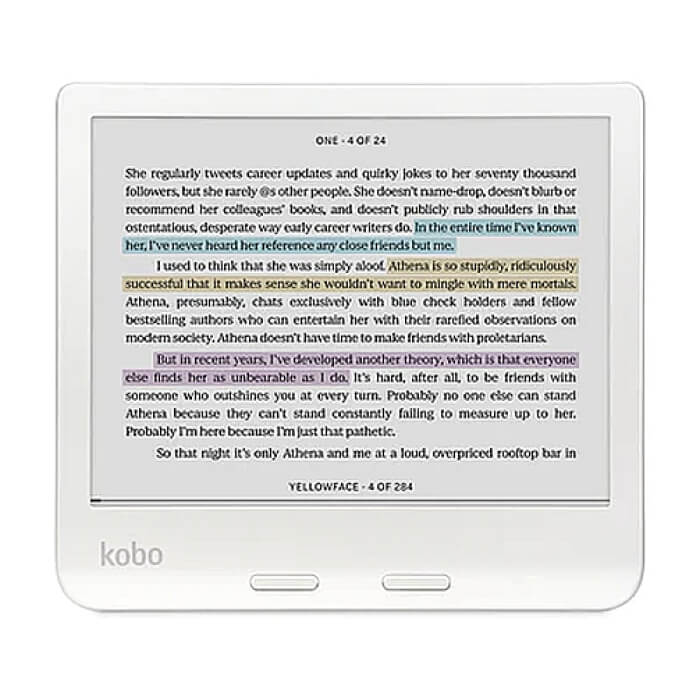 Kobo Libra Colour e-Book Reader, E Ink Kaleido touchscreen 7 inch, 1680 x 1264, 32 GB, 2 GHz, Greutate 0.215 kg, Wireless Da, Comfort Light PRO, IPX8 - up to 60 mins in 2 metres of water, 15 file formats supported natively, White ID 77881 (тъмнейл - 3)