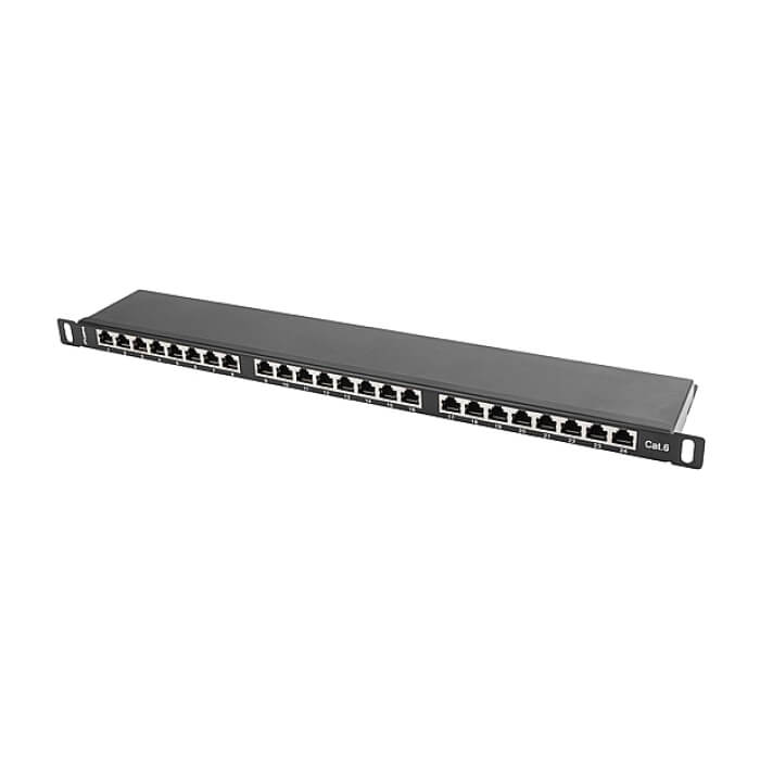 Lanberg patch panel 24 port 0.5U CAT.6 shielded, black ID 62857 (тъмнейл - 3)