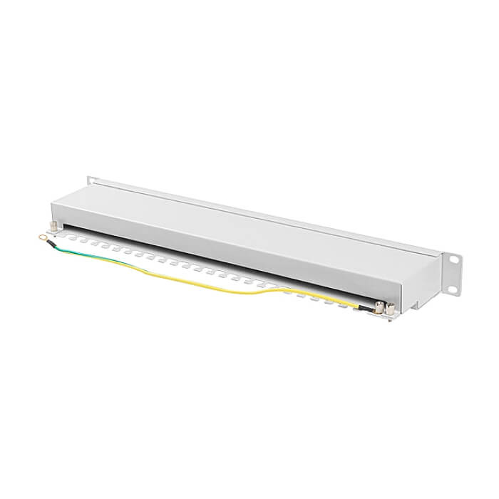 Lanberg patch panel 24 port 1U 19" CAT.6a ftp with cable organizer shielded grey ID 86965 (тъмнейл - 3)
