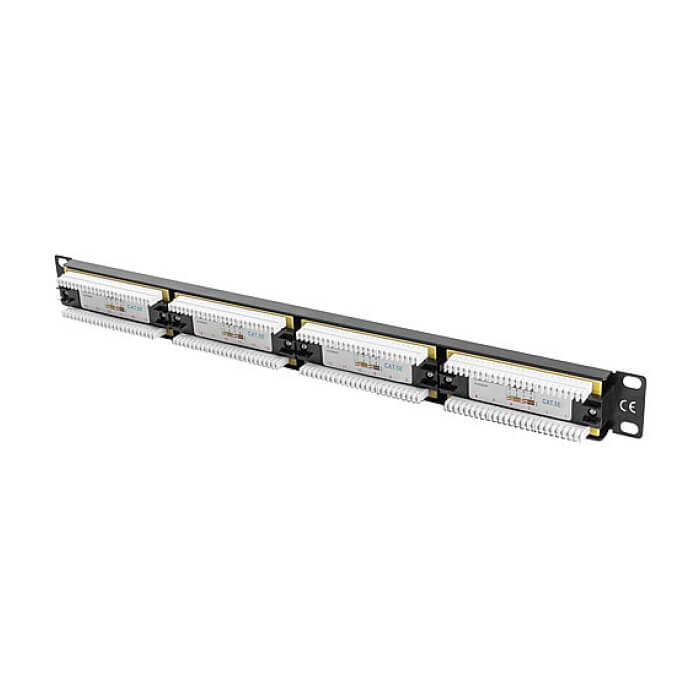 Lanberg patch panel 24 port 1U CAT.5E, black ID 62851 (тъмнейл - 5)