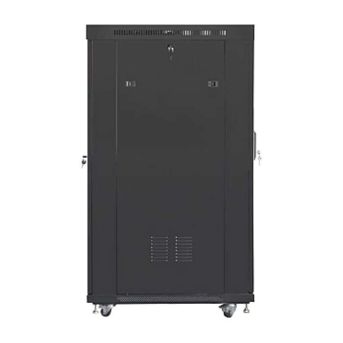 Lanberg rack cabinet 19" free-standing 22U/800x1000 (flat pack) with mesh door lcd black v2 ID 87973 (тъмнейл - 3)