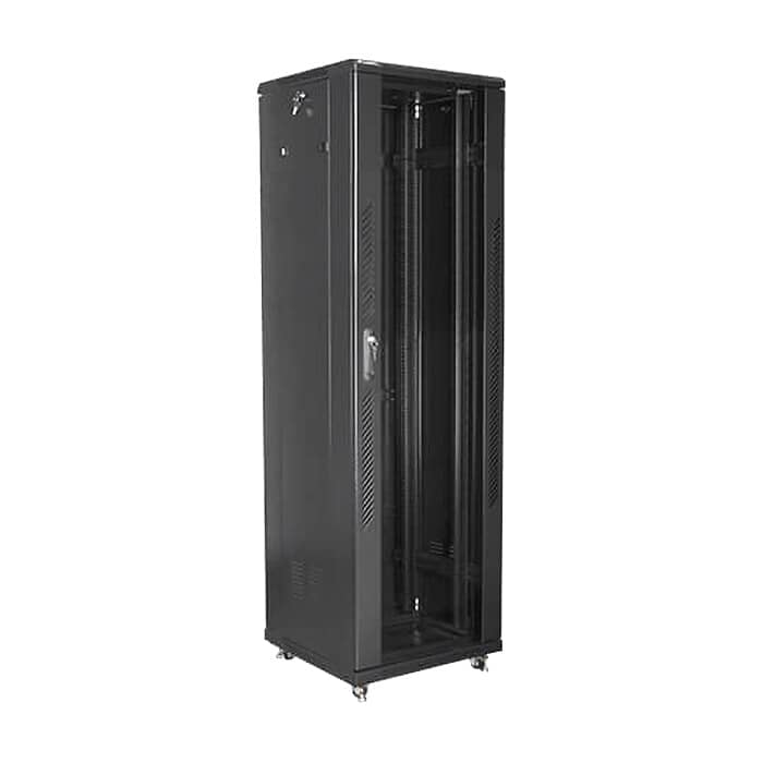 Lanberg rack cabinet 19" free-standing 42U / 600x600 self-assembly flat pack, black ID 71920 (тъмнейл - 2)