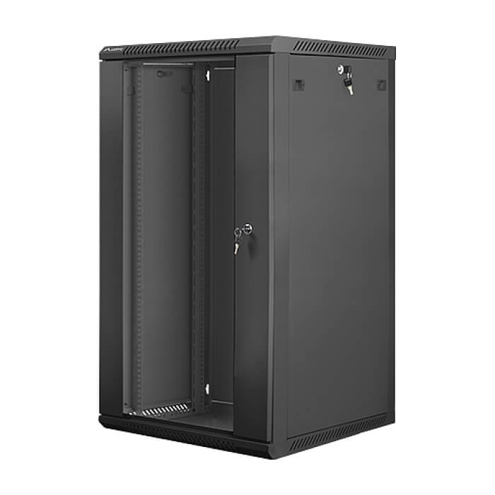 Lanberg rack cabinet 19” wall-mount 22U / 600x600 for self-assembly (flat pack), black ID 71875 (тъмнейл - 3)