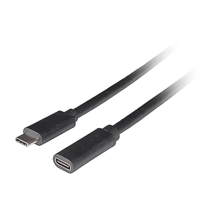 Lanberg USB-C M/F 3.1 cable 1.5m, Black ID 96722 (тъмнейл - 2)