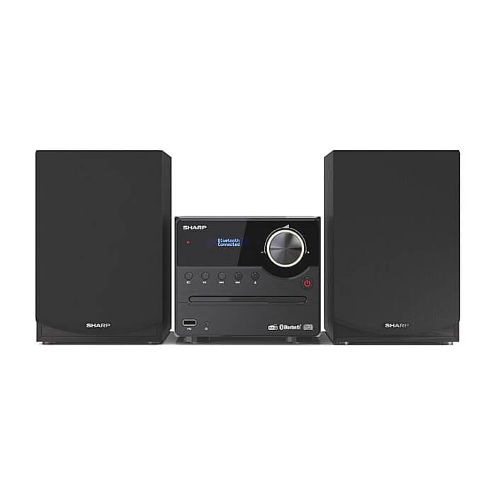 Sharp Audio Systems XL-B517D(BK), HI-FI MICRO SYSTEM, 45W total max power output, DAB+ and FM tuner with RDS, Bluetooth v5.0, CD player, USB playback, 3.5mm Aux-in / line-in, Headphone jack, wooden speaker, Black на супер цена