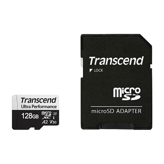 Transcend 128GB micro SD w/ adapter UHS-I U3 A2 Ultra Performance ID 73982 на супер цена