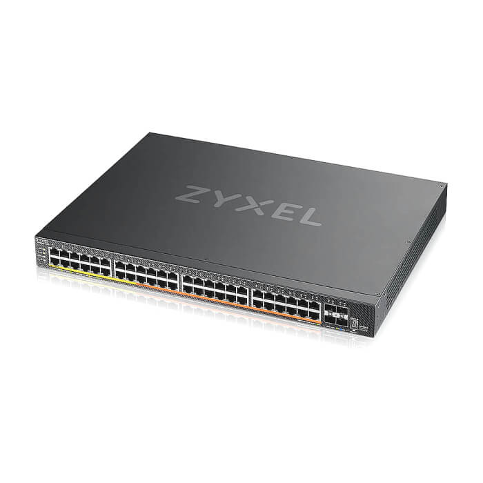 ZyXEL XMG2230-52HP, L3 Access Switch, 16x 2.5G, 32x 1G, AC:960W PoE , DC:2400W PoE, 4 x SFP+ Uplink, incl 1 yr NebulaFlex Pro (тъмнейл - 4)