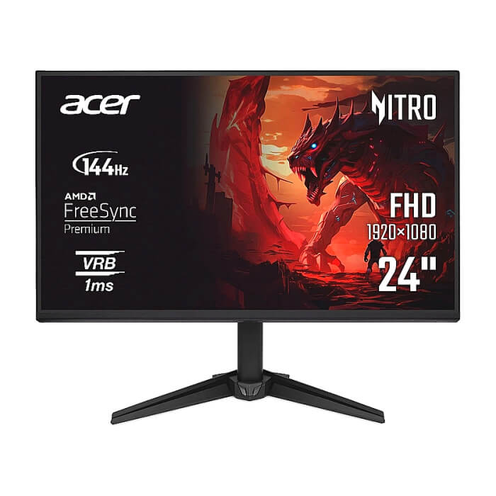 Acer Nitro QG241YP6bmipx, 60cm 23.8'' FHD (1920x1080) IPS, ZeroFrame, 144Hz, 1ms(VRB), 250nits, 100M:1, HDMI, DP, Audio out, Speakers, FreeSync,Tilt, BluelightShield, Ve ID 95943 на супер цена