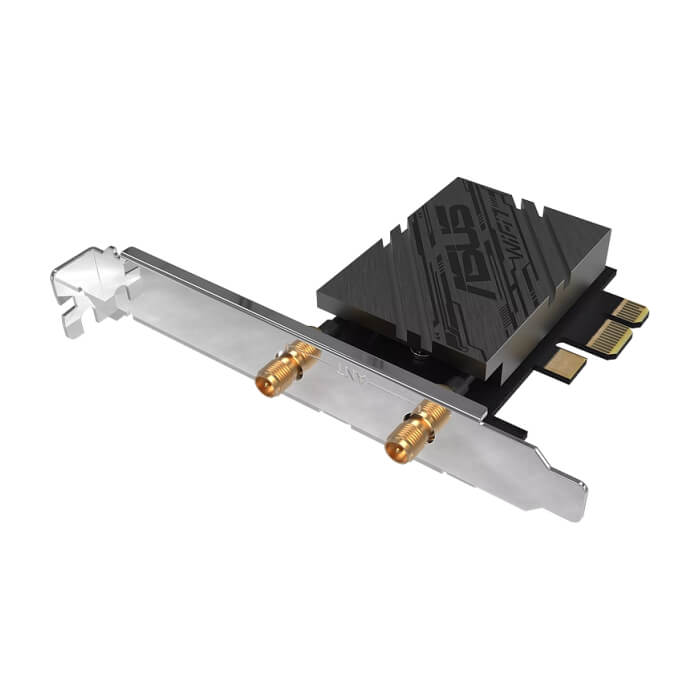 Asus PCI-E Adapter, PCE-BE92BT, BE9400, Tri-Band, Bluetooth 5.4, magnetized base, WPA3, OFDMA, MLO, only compatible with lntel motherboards, Black (тъмнейл - 2)