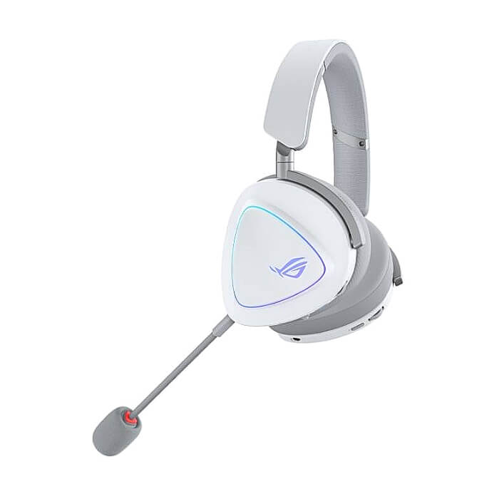 Asus ROG Delta II Wireless Gaming Headset ( BT, ROG SpeedNova 2.4GHz, 3.5mm, 50mm Titanium-Plated Drivers, 10mm Super-Wideband Mic, 110HR, DualFlow Audio, For PC, Switch, PS5, Xbox ID 90877 (тъмнейл - 2)