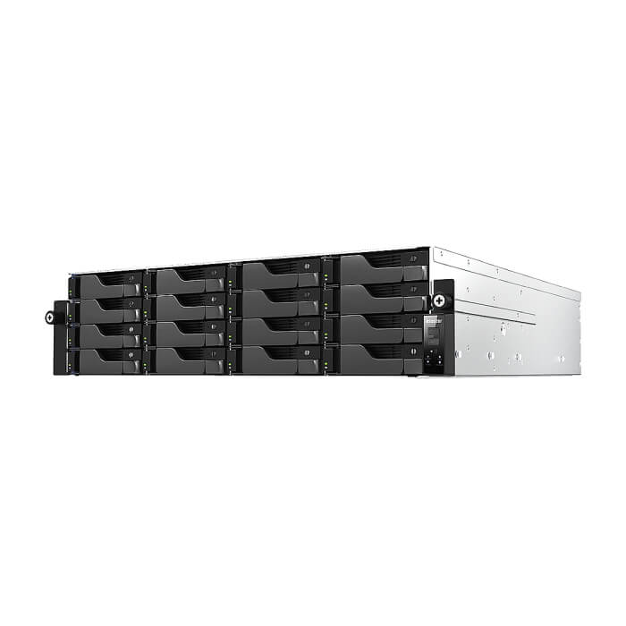 Asustor AS7216RDX, 3U 16-bay NAS, AMD Ryze 7 Pro 7745 Octa-Core 3.8GHz (up to 5.3GHz), 16GB ECC DDR5-4800 UDIMM (Max. 192GB), 12x SATA3 6Gb/s; 3.5"/2.5" HDD/SSD,1x M.2 NV (тъмнейл - 4)