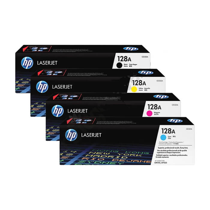 HP 128A CYM Tri-Pack LaserJet Toner Cartridge ID 68868