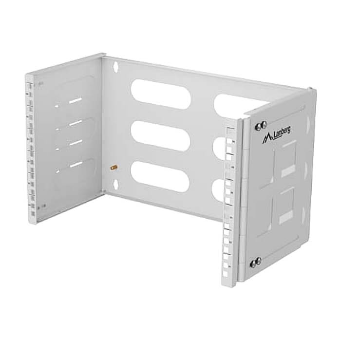 Lanberg Folding Bracket, wall-mount 19" 6U 497x400/240, Grey (тъмнейл - 3)