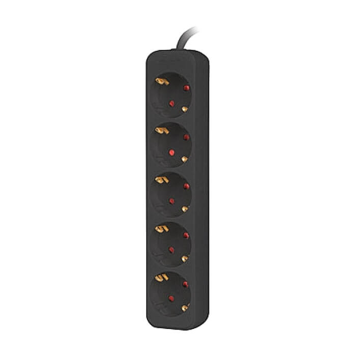 Lanberg power strip 3m, 5 sockets, french quality-grade copper cable, black (тъмнейл - 2)