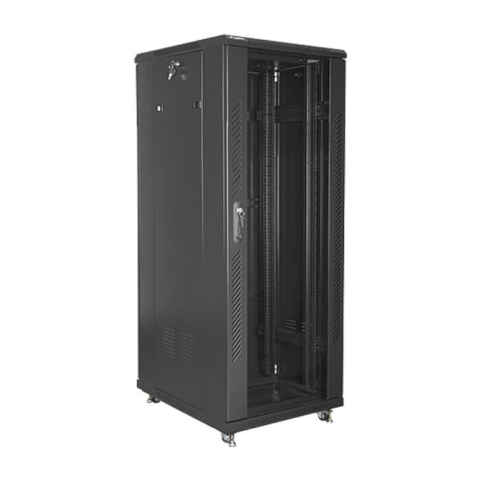 Lanberg rack cabinet 19" free-standing 32U / 600x800 self-assembly flat pack, black ID 87629 (тъмнейл - 2)