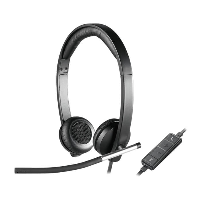 Logitech USB Headset H650e Stereo, Flexible Mic, In-line Controls, Echo Cancellation, Noise-cancelling, USB ID 66442 (тъмнейл - 2)