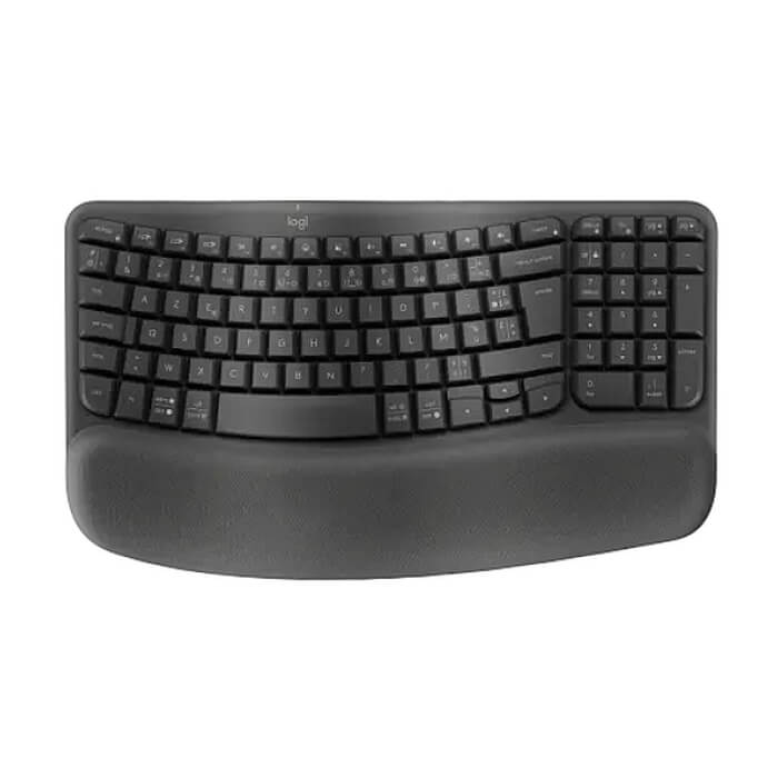Logitech Wave Keys wireless ergonomic keyboard - GRAPHITE - US INT`L - 2.4GHZ/BT - N/A - INTNL-973 - UNIVERSAL на супер цена