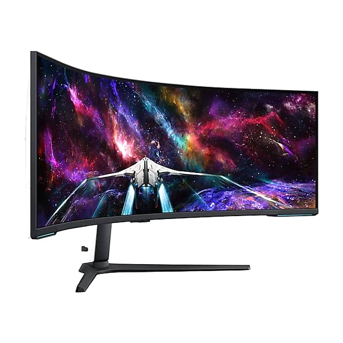 Samsung LS57CG952, 57" Odyssey Neo G95NC 57" Quantum Mini-LED Dual UHD, 7680x2160, 240Hz 1ms, HDMI, USB Hub, White/Black + Logitech G102 Mouse, Lightsync RGB, 8000 DPI, 6 Programmable Buttons, Black (тъмнейл - 3)