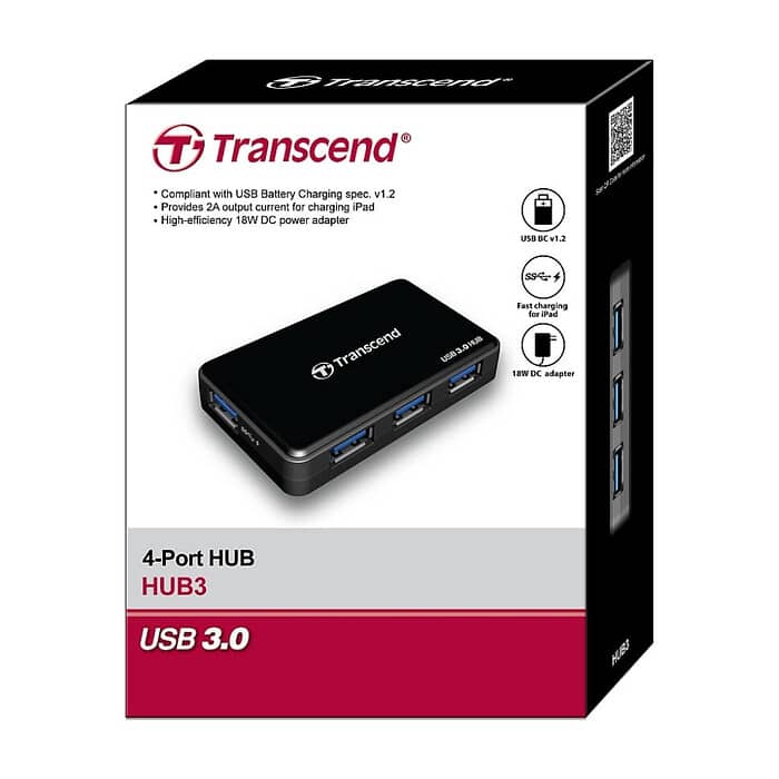 Transcend 4-Port HUB, USB 3.0 (тъмнейл - 3)