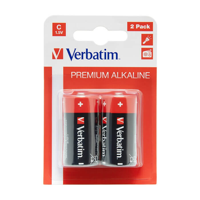 Verbatim ALKALINE BATTERY C 2 PACK (HANGCARD)