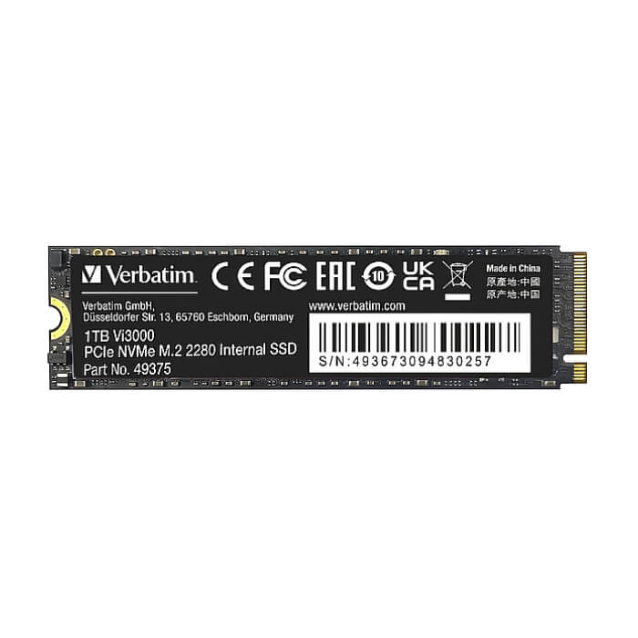 Verbatim Vi3000 Internal PCIe NVMe M.2 SSD 1TB ID 73192 на супер цена