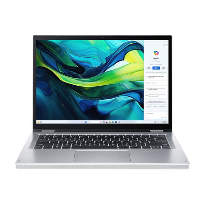Acer Aspire Go Spin 14, AGSP14-31PT-3593, Intel i3 N355( up to 3.9GHz, 6MB), 14'' WUXGA (1920x1200) IPS Touch (pen supportive), 8GB DDR5 on board, SSD 256GB, HD Web cam, ID 96993 на супер цена