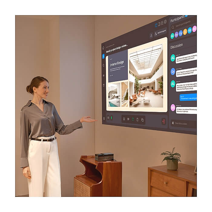Acer Projector PD1520Us, DLP, Portable Ultra Short Throw, FHD (1920x1080), 500 ANSI Lum(2000 LED Lum), 1x, 10,000:1, Interactive Module, Smart PJ, Auto Focus, HDMI 2.0, USB-A, Audi ID 92567 (тъмнейл - 4)