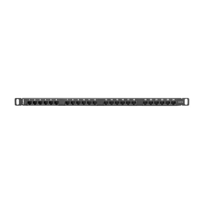 Lanberg patch panel 24 port 0.5U CAT.6, black ID 62845 на супер цена