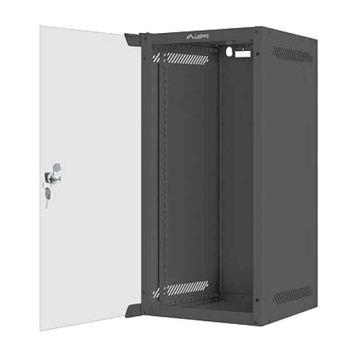 Lanberg rack cabinet 10" wall-mount 12U/280x310 (flat pack) with glass door black ID 87215 (тъмнейл - 5)