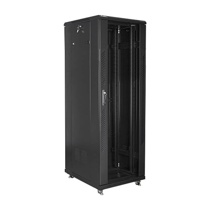Lanberg rack cabinet 19" free-standing 37U / 600x800 self-assembly flat pack, black ID 71917 (тъмнейл - 2)