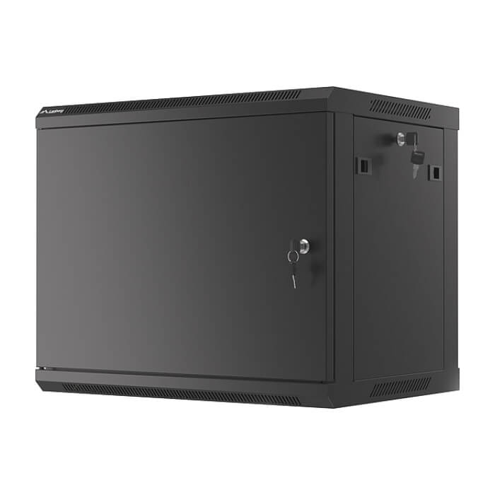 Lanberg rack cabinet 19" wall-mount 9U/600x450 for self-assembly with metal door black (flat pack) ID 87596 (тъмнейл - 3)