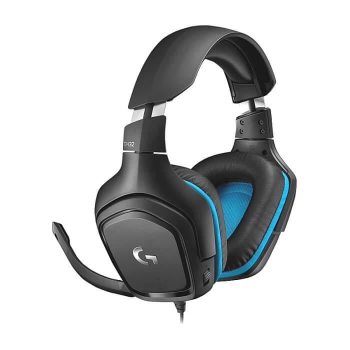 Logitech G432 Surround Headset, 50 mm Drivers, 7.1 DTS Headphone:X 2.0 Surround, Leather Ear Cushions, PC, Nintendo Switch, PS4, Xbox One, Black ID 74595 (тъмнейл - 2)